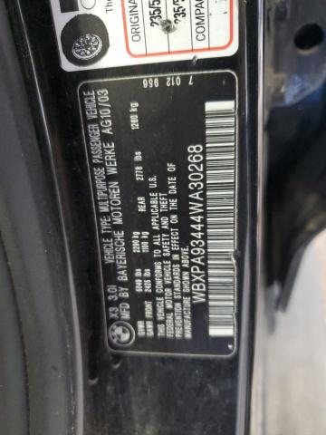 Photo 12 VIN: WBXPA93444WA30268 - BMW X3 3.0I 