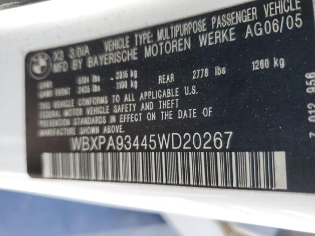 Photo 11 VIN: WBXPA93445WD20267 - BMW X3 