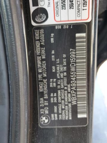 Photo 11 VIN: WBXPA93455WD15997 - BMW X3 3.0I 