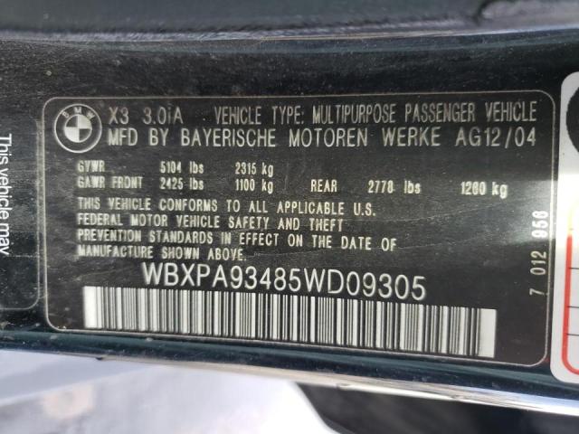 Photo 9 VIN: WBXPA93485WD09305 - BMW X3 3.0I 