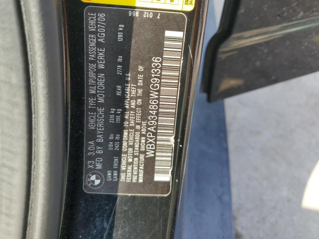 Photo 11 VIN: WBXPA93486WG91336 - BMW X3 3.0I 