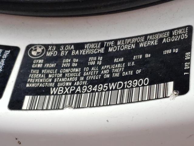 Photo 9 VIN: WBXPA93495WD13900 - BMW X3 3.0I 