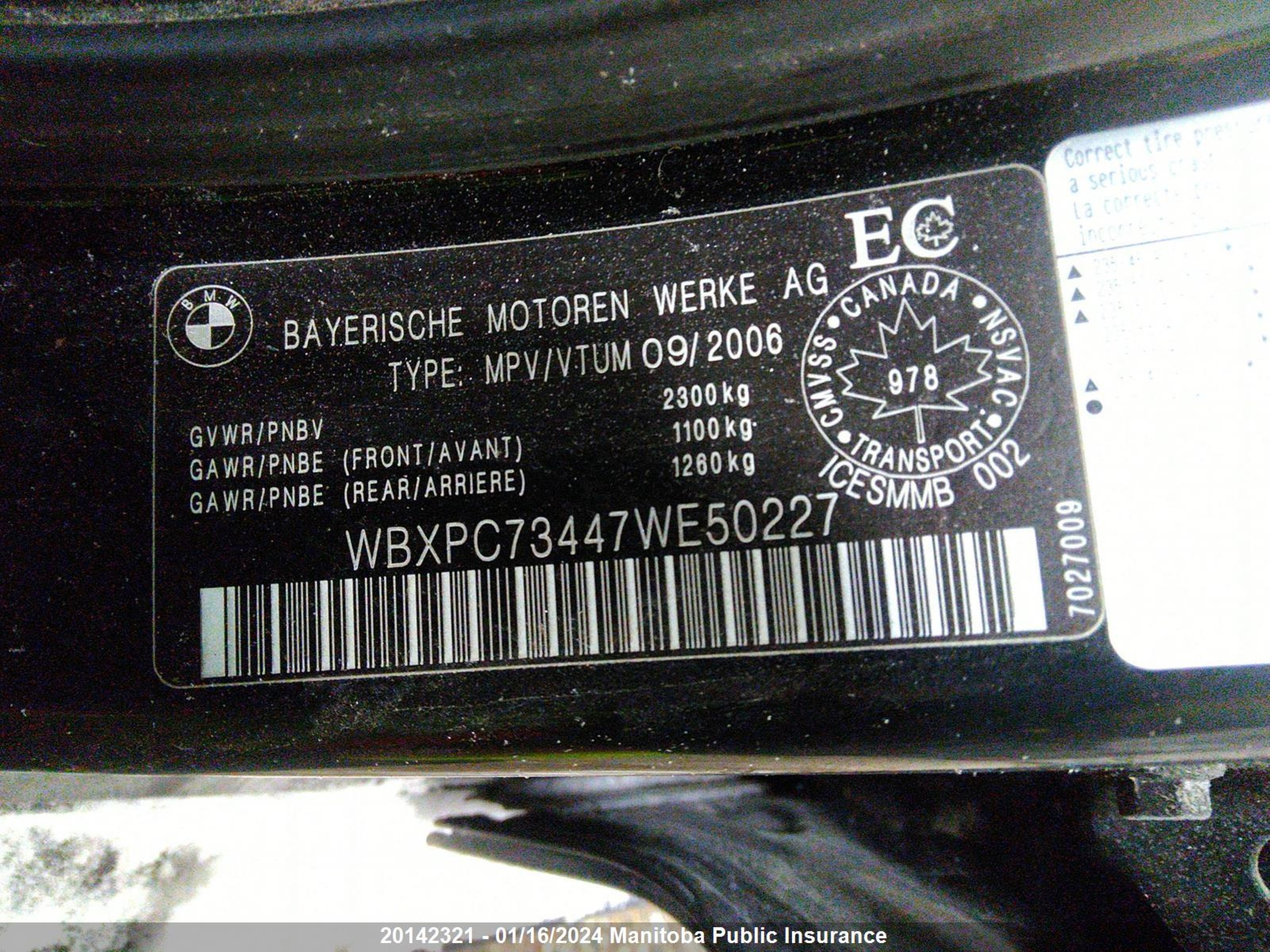 Photo 8 VIN: WBXPC73447WE50227 - BMW X3 