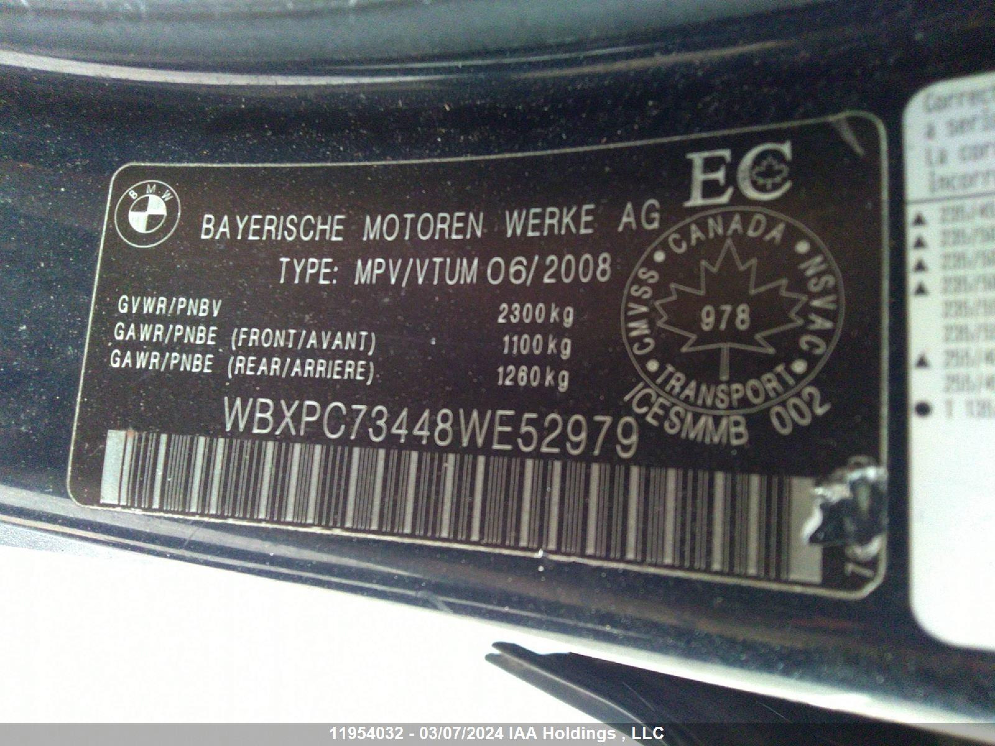 Photo 8 VIN: WBXPC73448WE52979 - BMW X3 