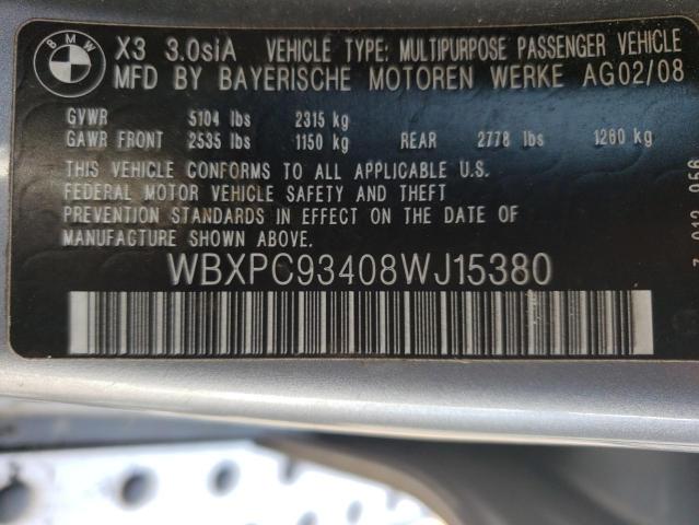 Photo 11 VIN: WBXPC93408WJ15380 - BMW X3 