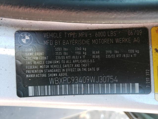 Photo 12 VIN: WBXPC93409WJ30754 - BMW X3 XDRIVE3 