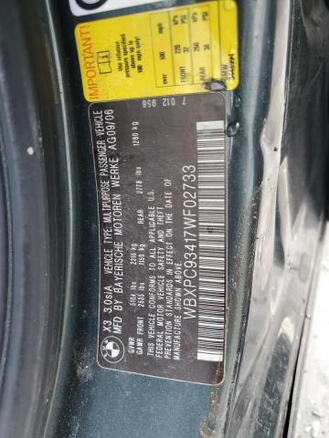 Photo 12 VIN: WBXPC93417WF02733 - BMW X3 