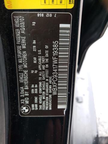 Photo 11 VIN: WBXPC93417WF19385 - BMW X3 