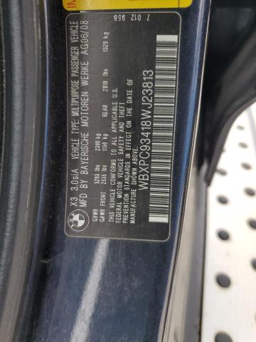 Photo 12 VIN: WBXPC93418WJ23813 - BMW X3 3.0SI 