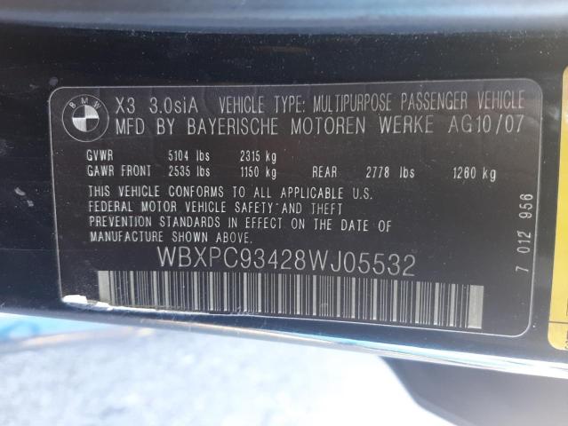 Photo 11 VIN: WBXPC93428WJ05532 - BMW X3 