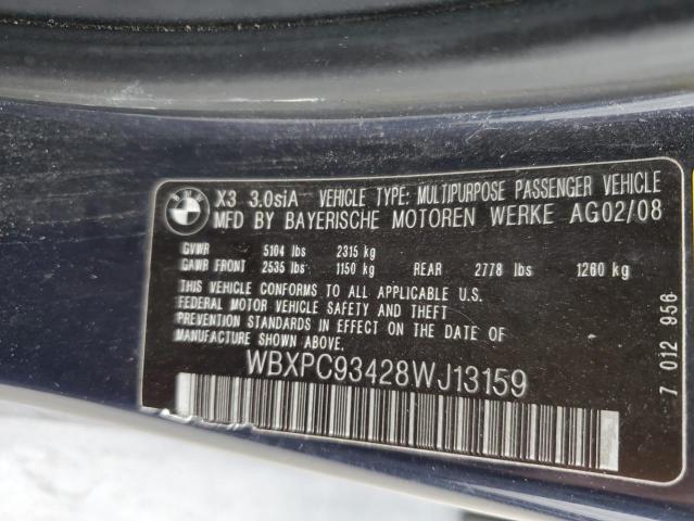 Photo 11 VIN: WBXPC93428WJ13159 - BMW X3 