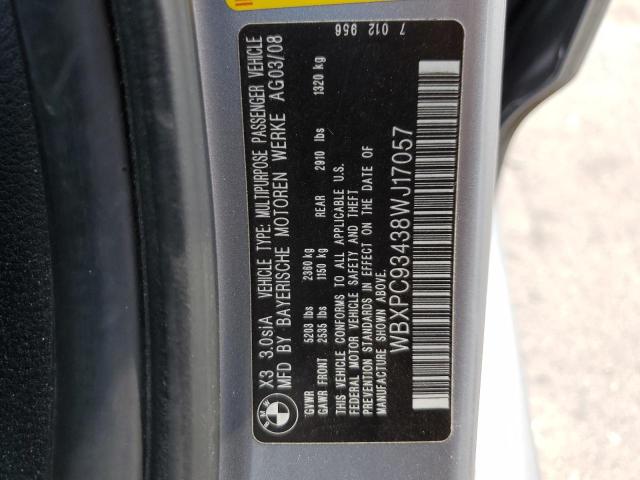 Photo 12 VIN: WBXPC93438WJ17057 - BMW X3 3.0SI 