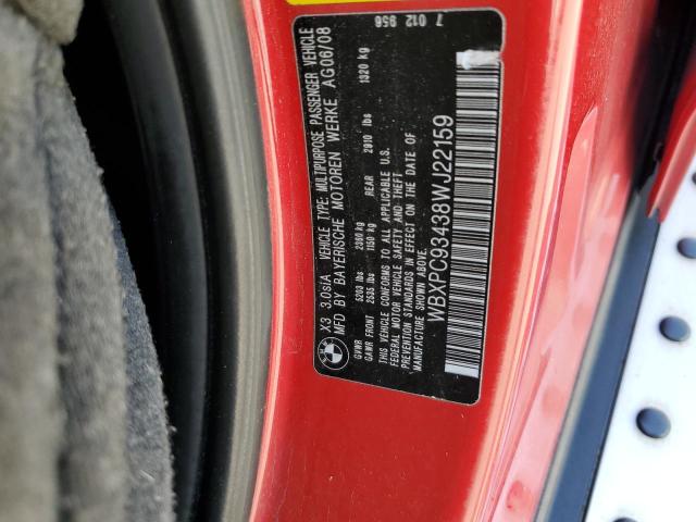 Photo 12 VIN: WBXPC93438WJ22159 - BMW X3 