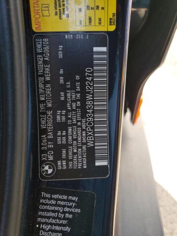 Photo 12 VIN: WBXPC93438WJ22470 - BMW X3 