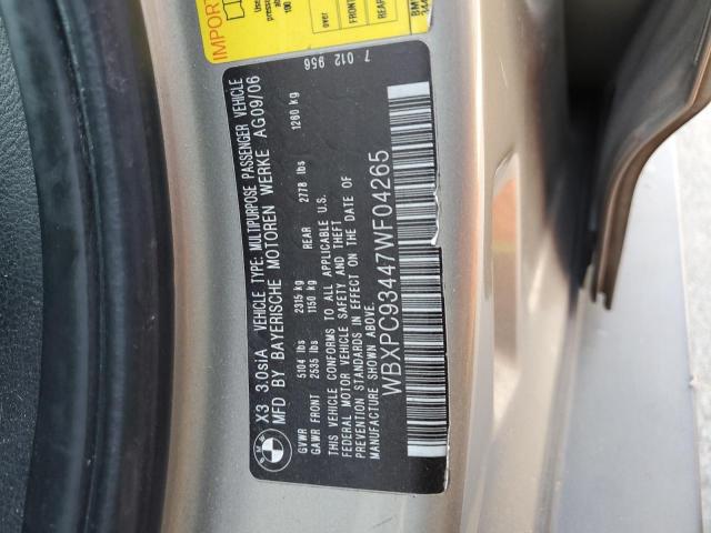 Photo 11 VIN: WBXPC93447WF04265 - BMW X3 3.0SI 