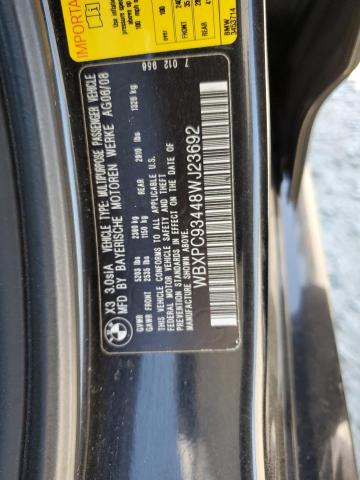 Photo 12 VIN: WBXPC93448WJ23692 - BMW X3 