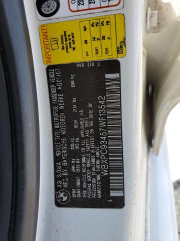 Photo 11 VIN: WBXPC93457WF13542 - BMW X3 