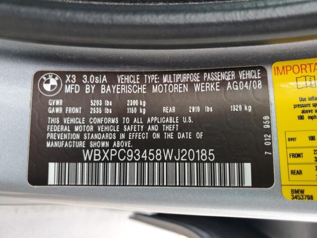 Photo 12 VIN: WBXPC93458WJ20185 - BMW X3 3.0SI 