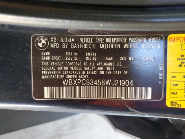 Photo 12 VIN: WBXPC93458WJ21904 - BMW X3 3.0SI 