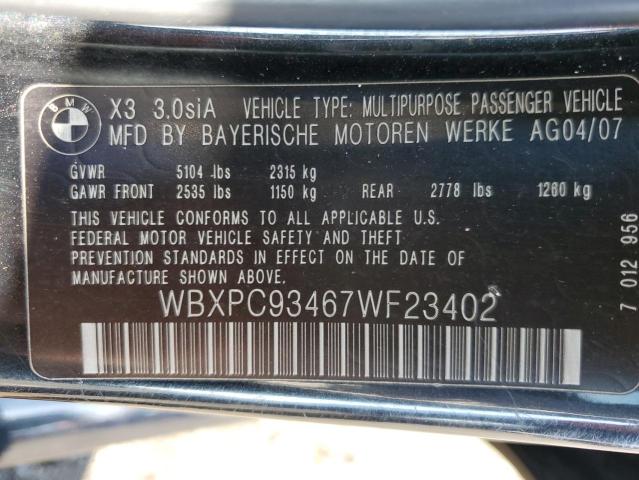 Photo 12 VIN: WBXPC93467WF23402 - BMW X3 3.0SI 