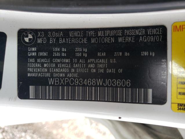 Photo 13 VIN: WBXPC93468WJ03606 - BMW X3 