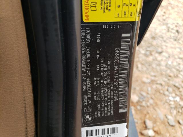 Photo 11 VIN: WBXPC93477WF28690 - BMW X3 3.0SI 