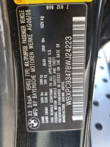 Photo 12 VIN: WBXPC93478WJ24223 - BMW X3 3.0SI 