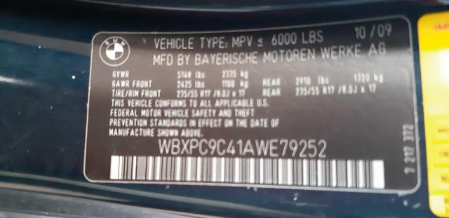 Photo 9 VIN: WBXPC9C41AWE79252 - BMW X3 XDRIVE3 