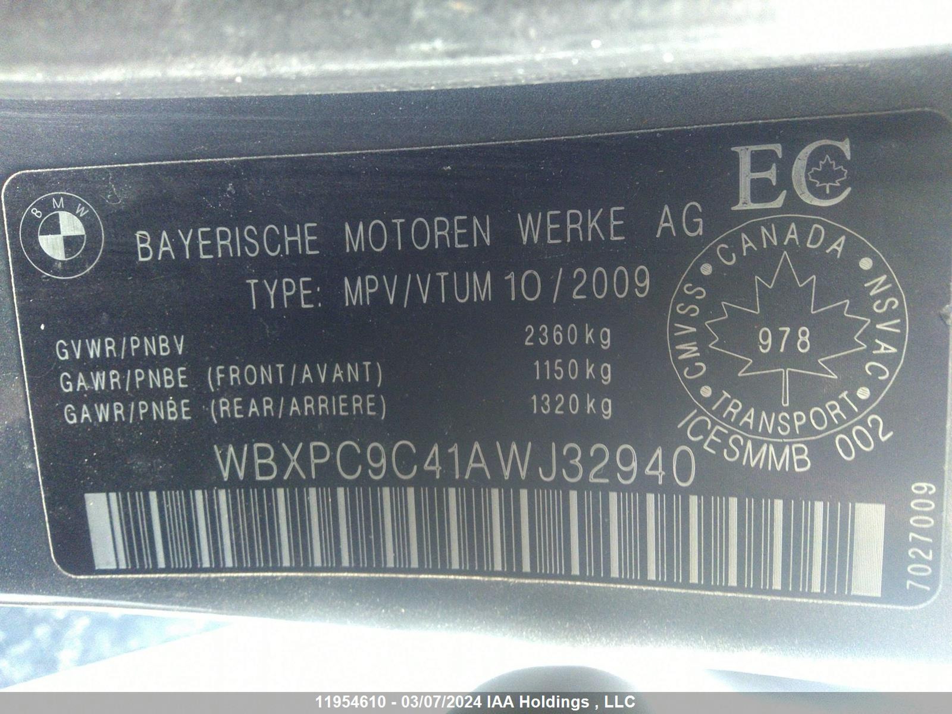 Photo 8 VIN: WBXPC9C41AWJ32940 - BMW X3 