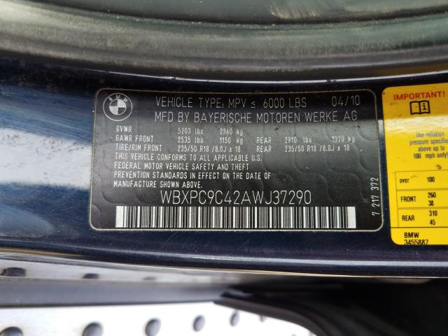 Photo 9 VIN: WBXPC9C42AWJ37290 - BMW X3 