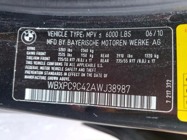 Photo 12 VIN: WBXPC9C42AWJ38987 - BMW X3 XDRIVE3 