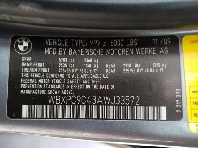 Photo 9 VIN: WBXPC9C43AWJ33572 - BMW X3 XDRIVE3 