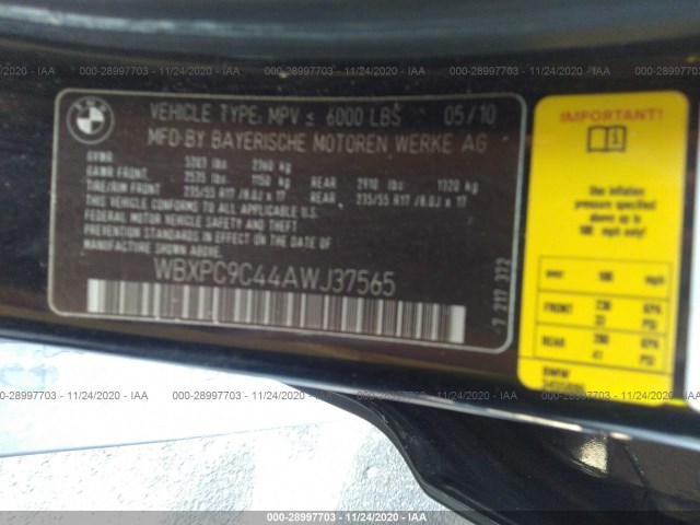 Photo 8 VIN: WBXPC9C44AWJ37565 - BMW X3 