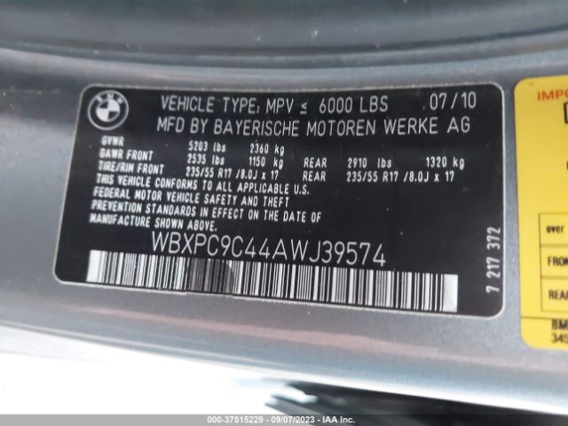 Photo 8 VIN: WBXPC9C44AWJ39574 - BMW X3 