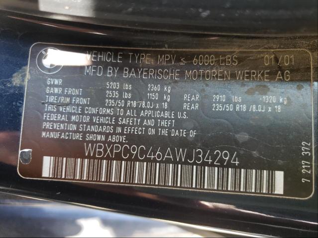 Photo 9 VIN: WBXPC9C46AWJ34294 - BMW X3 