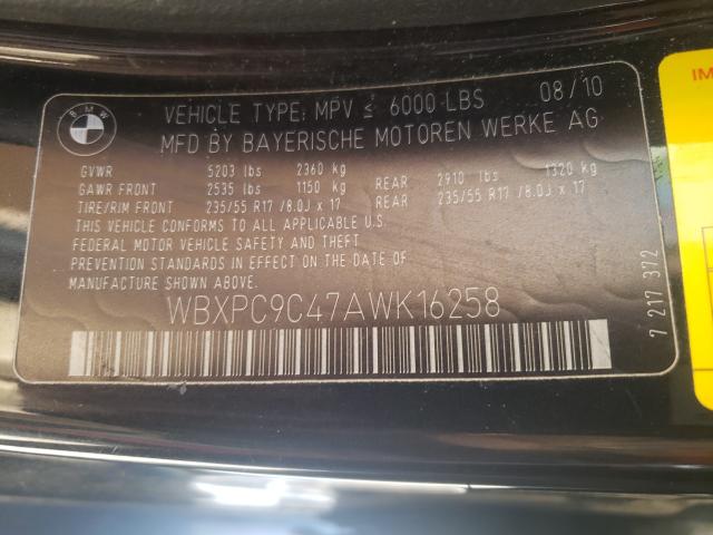 Photo 9 VIN: WBXPC9C47AWK16258 - BMW X3 XDRIVE3 