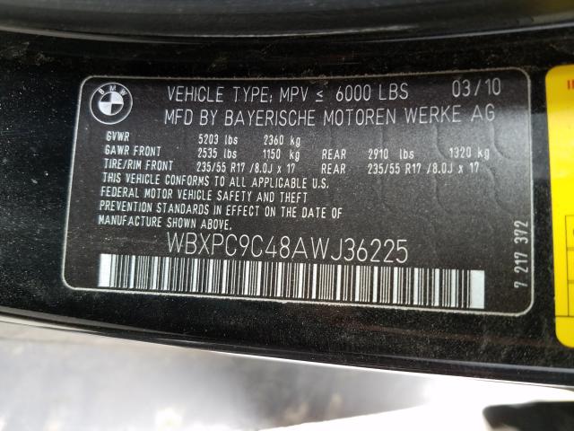 Photo 9 VIN: WBXPC9C48AWJ36225 - BMW X3 XDRIVE3 