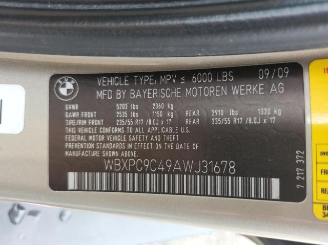 Photo 9 VIN: WBXPC9C49AWJ31678 - BMW X3 XDRIVE3 