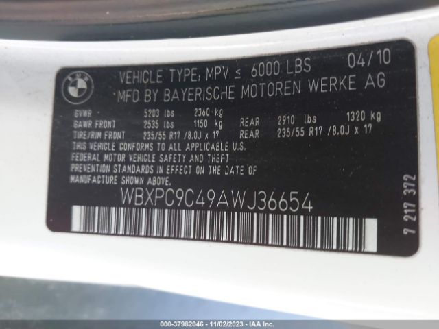 Photo 8 VIN: WBXPC9C49AWJ36654 - BMW X3 