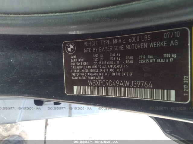 Photo 8 VIN: WBXPC9C49AWJ39764 - BMW X3 