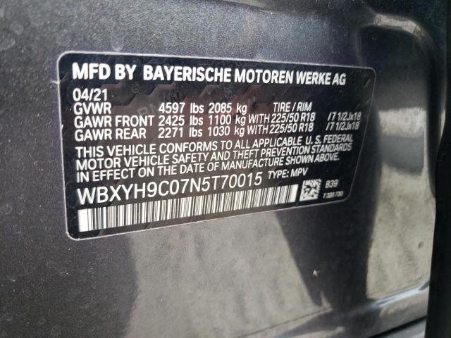 Photo 11 VIN: WBXYH9C07N5T70015 - BMW X2 SDRIVE2 