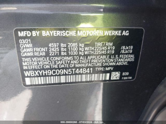 Photo 8 VIN: WBXYH9C09N5T44841 - BMW X2 