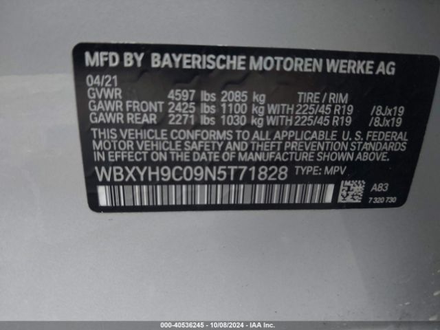 Photo 8 VIN: WBXYH9C09N5T71828 - BMW X2 