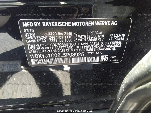 Photo 8 VIN: WBXYJ1C02L5P08925 - BMW X2 