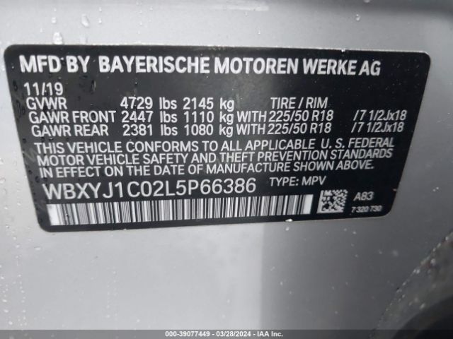 Photo 8 VIN: WBXYJ1C02L5P66386 - BMW X2 