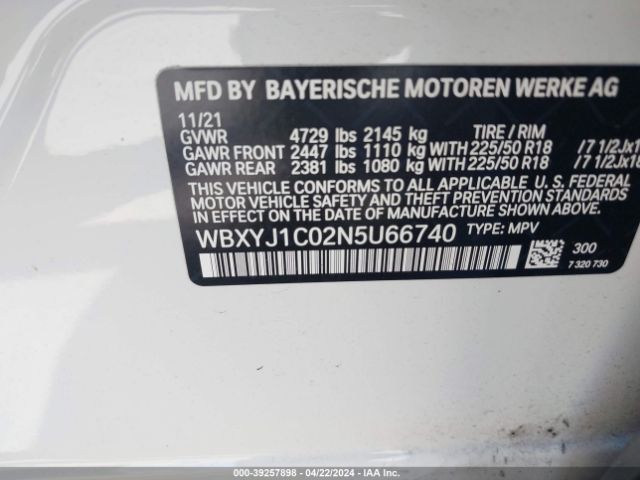 Photo 8 VIN: WBXYJ1C02N5U66740 - BMW X2 