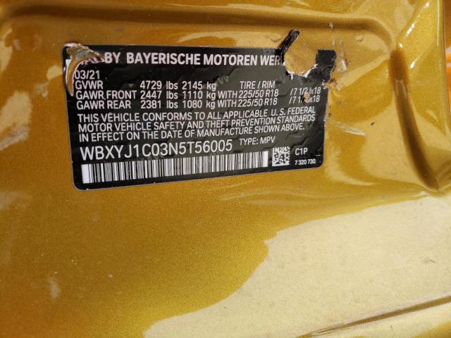 Photo 12 VIN: WBXYJ1C03N5T56005 - BMW X2 XDRIVE2 