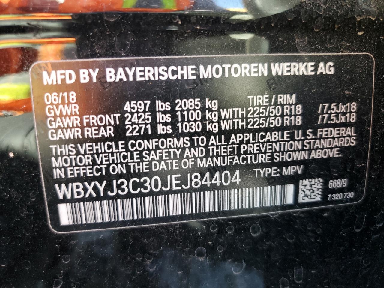 Photo 12 VIN: WBXYJ3C30JEJ84404 - BMW X2 