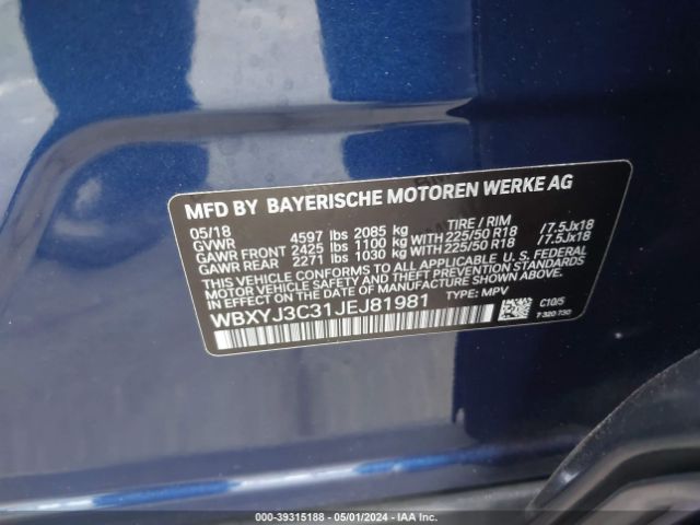 Photo 8 VIN: WBXYJ3C31JEJ81981 - BMW X2 