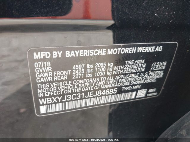 Photo 8 VIN: WBXYJ3C31JEJ84685 - BMW X2 